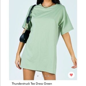 Green T-shirt Dress